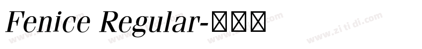 Fenice Regular字体转换
